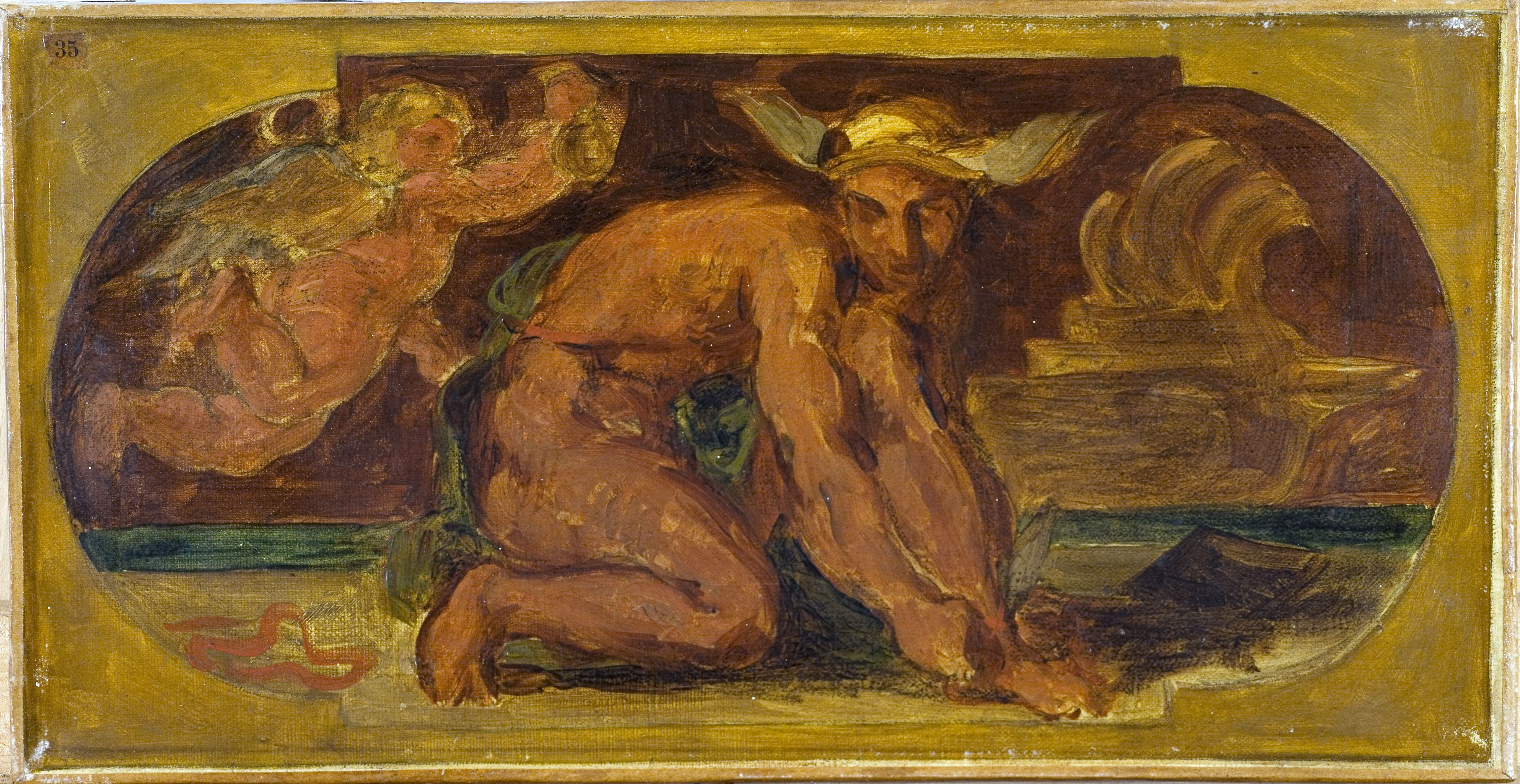 Eugène Delacroix, Mercure : Esquisse pour le salon de la Paix à l'Hôtel de Ville de Paris