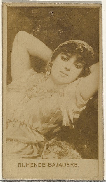 W. Duke, Sons & Co., Ruhende Bajadere, from the Actors and Actresses series (N145-8) issued by Duke Sons & Co. to promote Duke Cigarettes