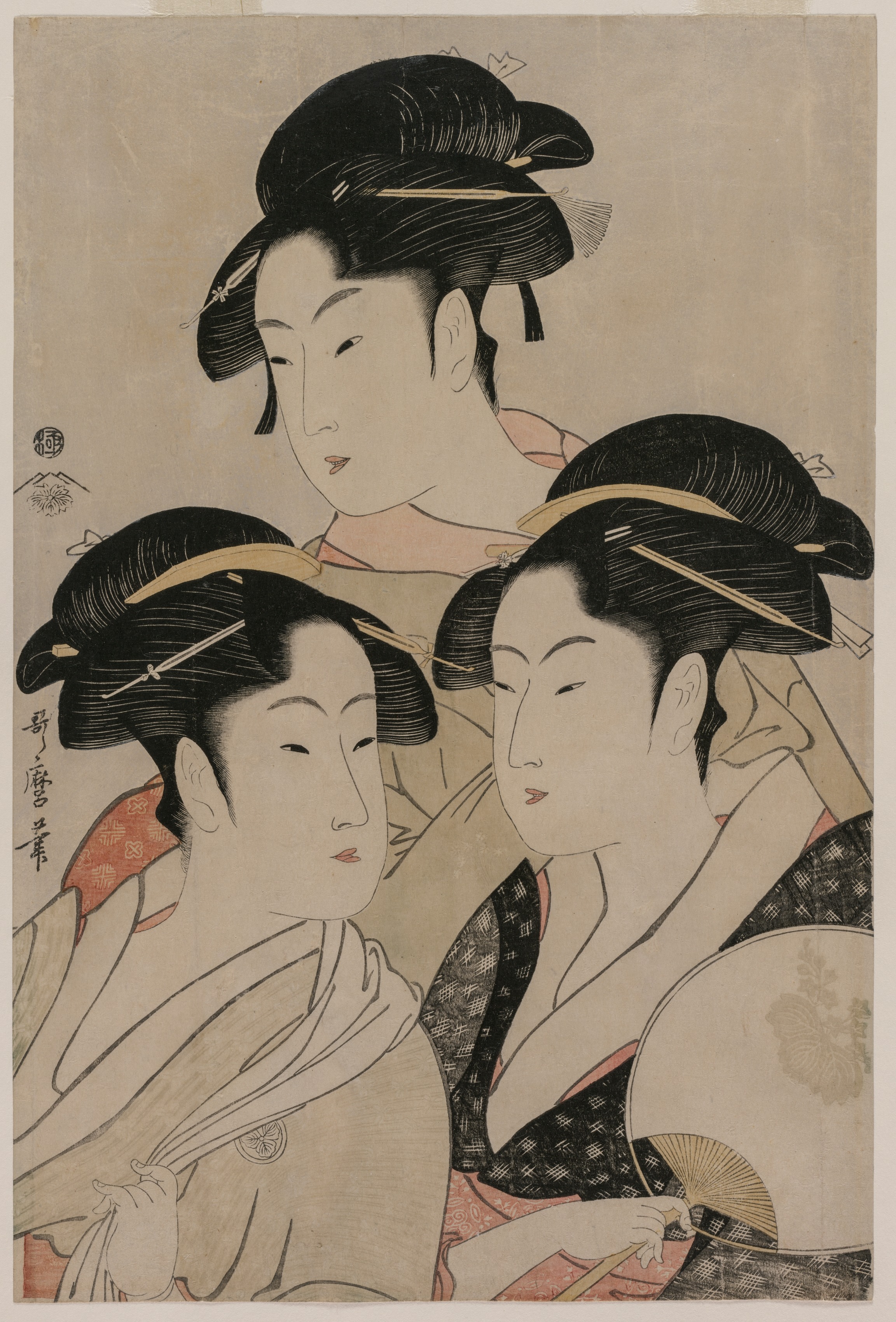 Kitagawa Utamaro, Tomimoto Toyohina, Takashimaya Ohisa, and Naniwaya Okita