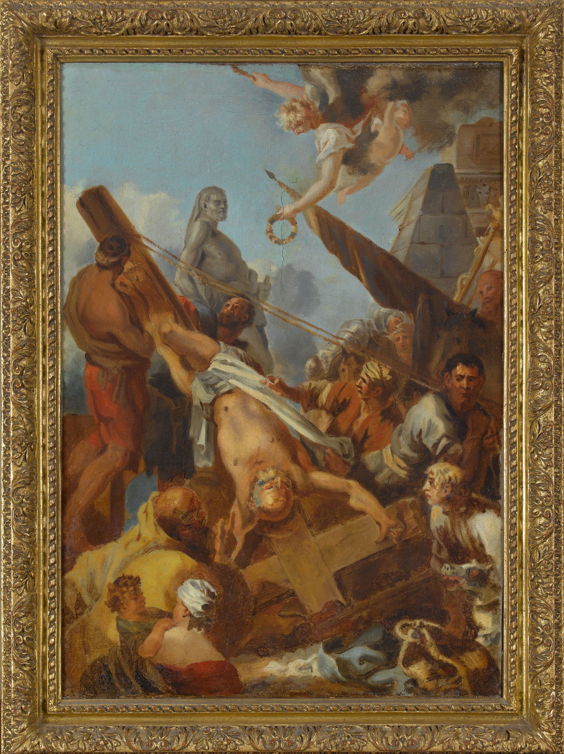 Sébastien Bourdon, Crucifiement de saint Pierre (esquisse pour le "may" de Notre-Dame de 1643)