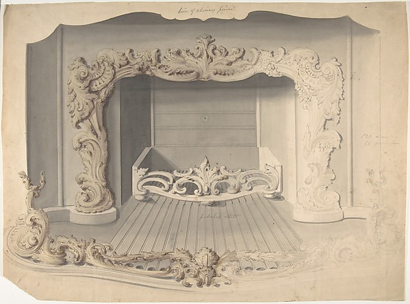 Anonymous, British, 19th century, Iron Grate with Acanthus Ornament