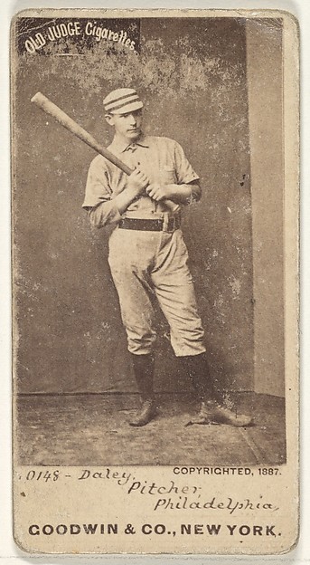 Goodwin & Company, Edward M. Daily, Pitcher, Philadelphia, from the Old Judge series (N172) for Old Judge Cigarettes