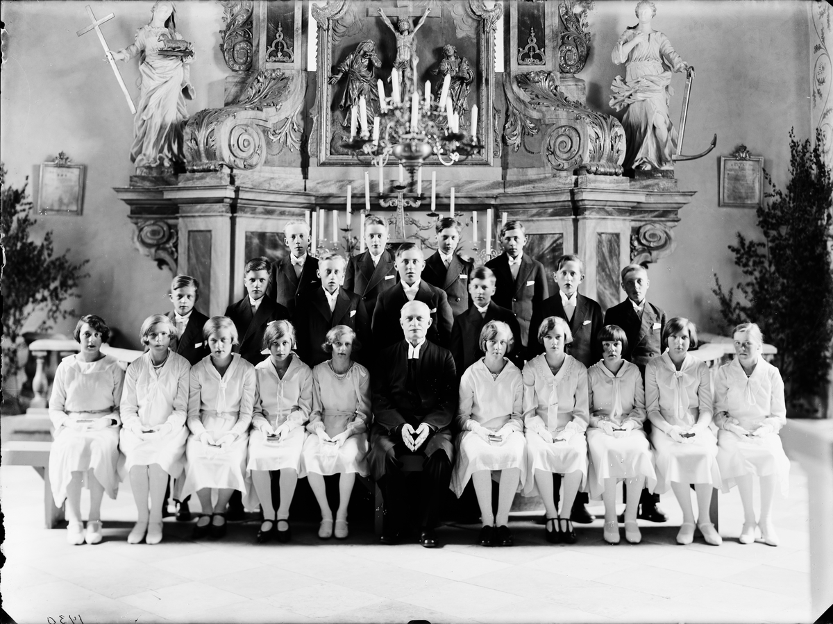 Skötsner-Edhlund, Konfirmander, Börstil socken, Uppland 1930
