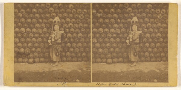 Carleton Watkins, "Who goes there?" (Sherman Day's son posed with quicksilver flasks)