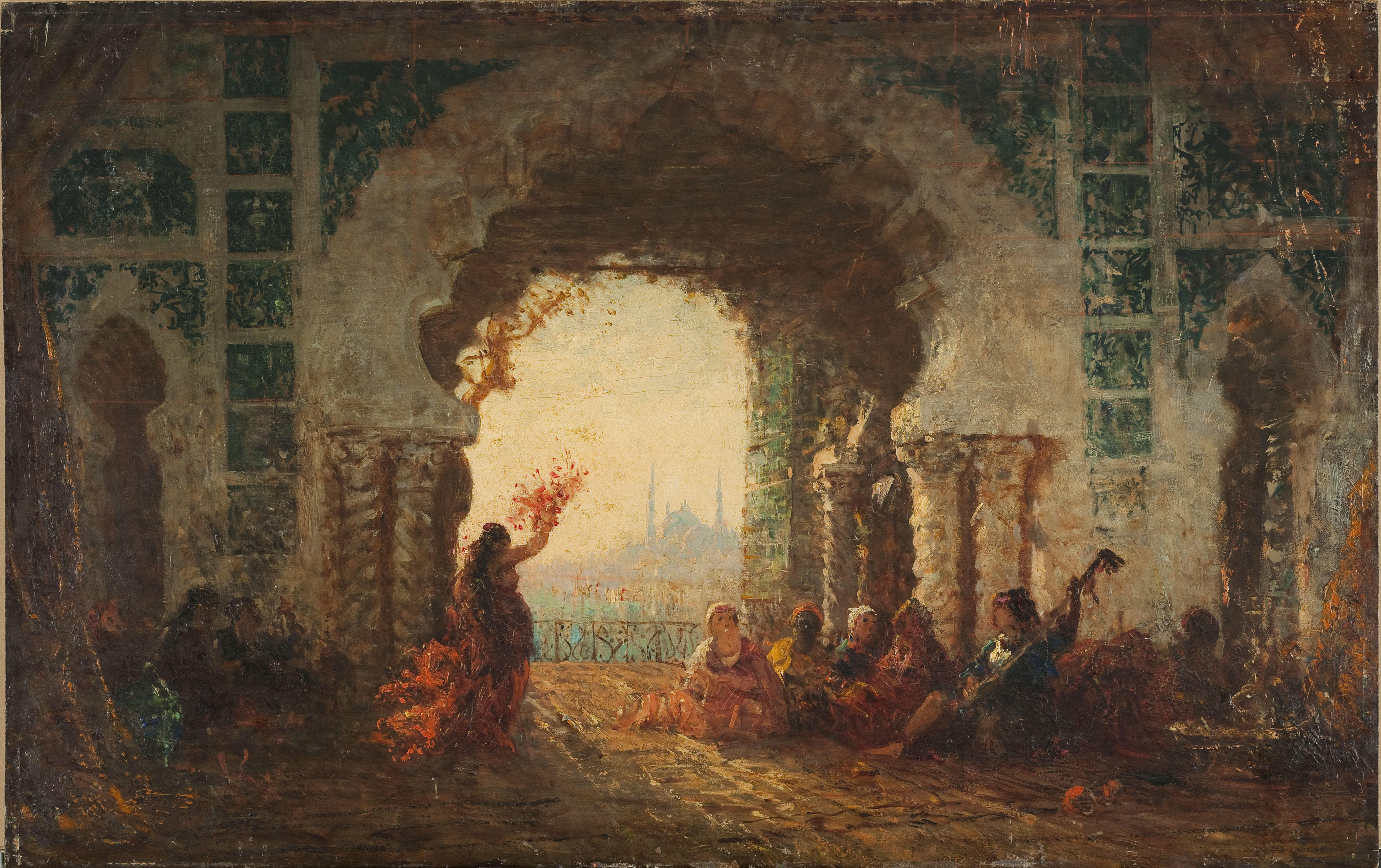 Félix Ziem, Sérail à Constantinople, la danse de l'almée