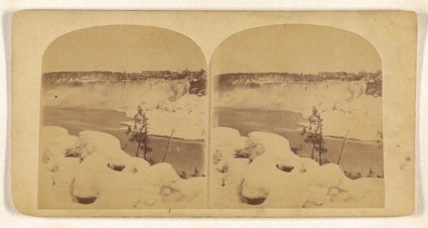George Stacy, Niagara - American Fall in winter, from the Canada side.
