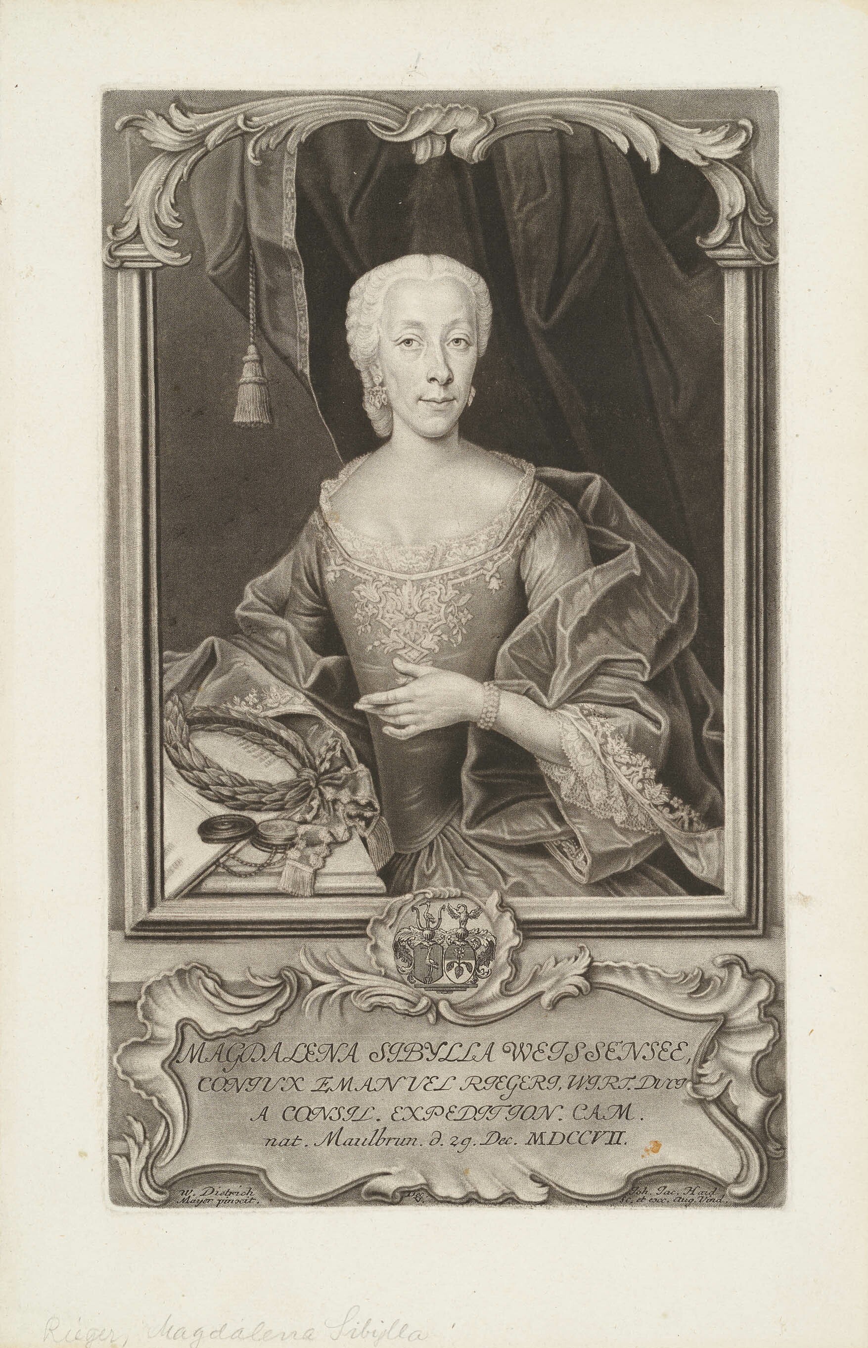Johann Jacob Haid, Bildnis Magdalena Sibylla Rieger