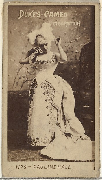 W. Duke, Sons & Co., Card Number 9, Pauline Hall, from the Actors and Actresses series (N145-4) issued by Duke Sons & Co. to promote Cameo Cigarettes