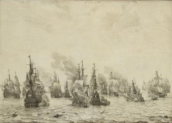 Willem van de Velde (I), De zeeslag bij Livorno