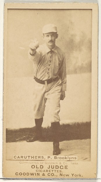 Goodwin & Company, Caruthers, Pitcher, Brooklyn, from the Old Judge series (N172) for Old Judge Cigarettes
