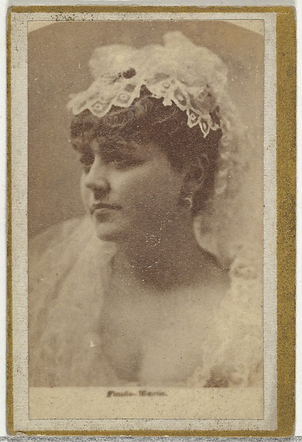 Allen & Ginter, From the Actresses and Celebrities series (N60, Type 2) promoting Little Beauties Cigarettes for Allen & Ginter brand tobacco products