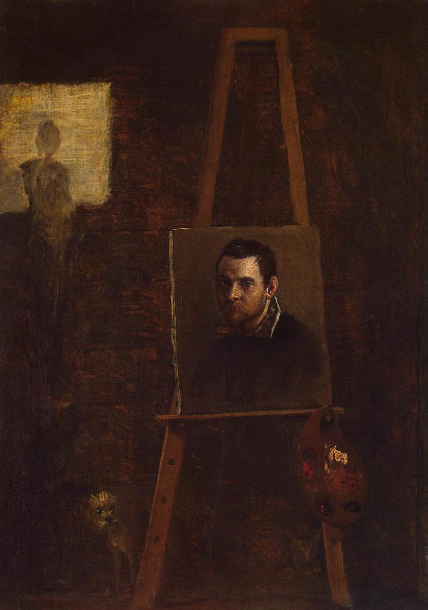 Annibale Carracci, Self-portrait at the Easel