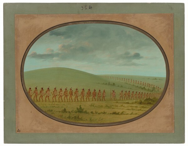 George Catlin, Indian File - Iowa