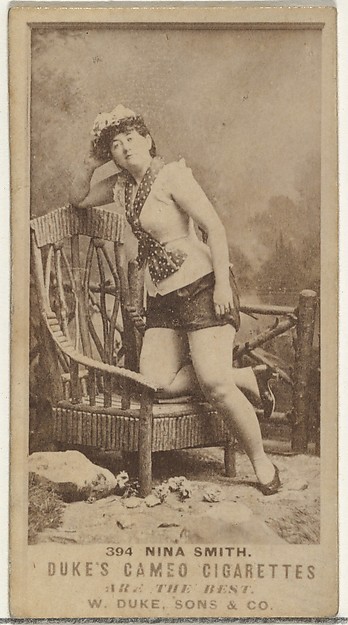 W. Duke, Sons & Co., Card Number 394, Nina Smith, from the Actors and Actresses series (N145-5) issued by Duke Sons & Co. to promote Cameo Cigarettes