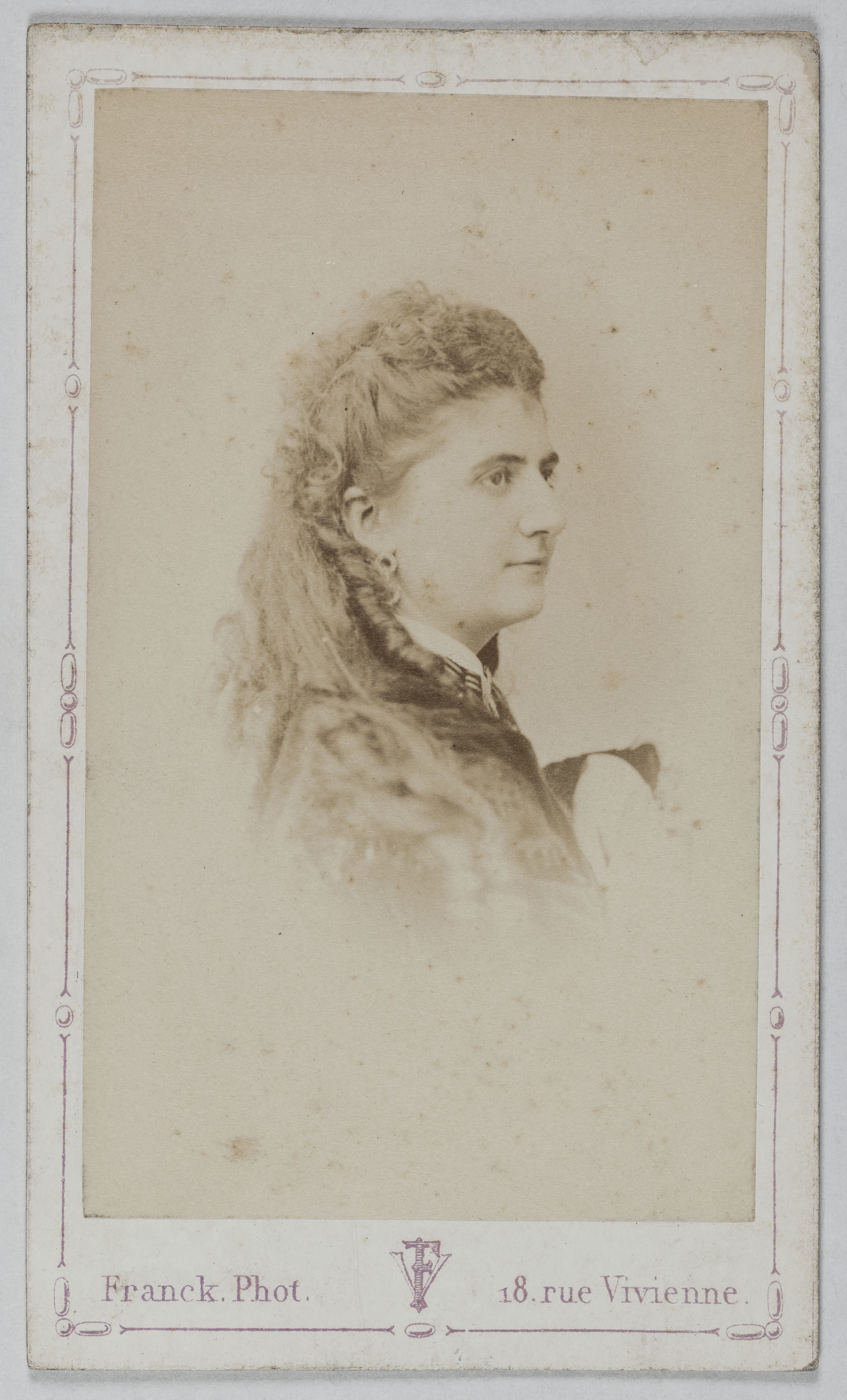 Franck, Portrait de Ferraris Marie-Louise, (M. L. Kowinski ou Kowalski), 1844-1922, actrice et chanteuse