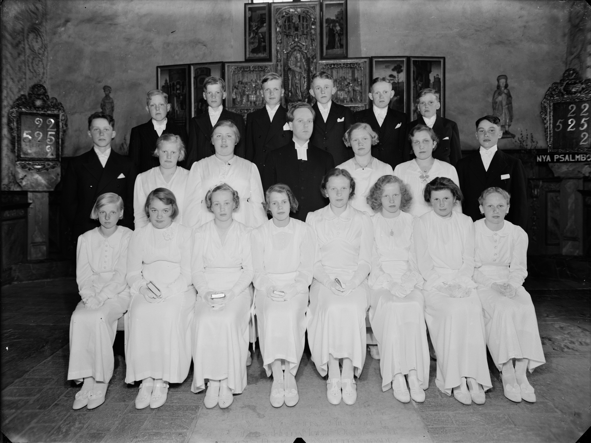 Skötsner-Edhlund, Konfirmander, Valö socken, Uppland 1930