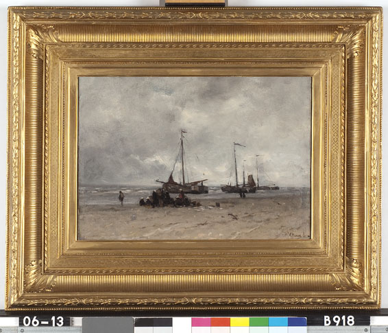 Anton Mauve, Vissersschepen aan het strand