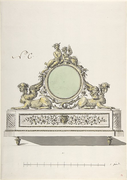 Anonymous, French, 18th century, Design for a Clock