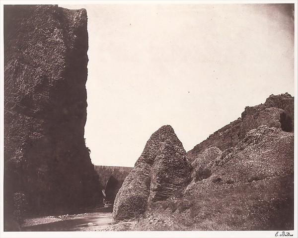 Edouard Baldus, [Rocks in the Auvergne]
