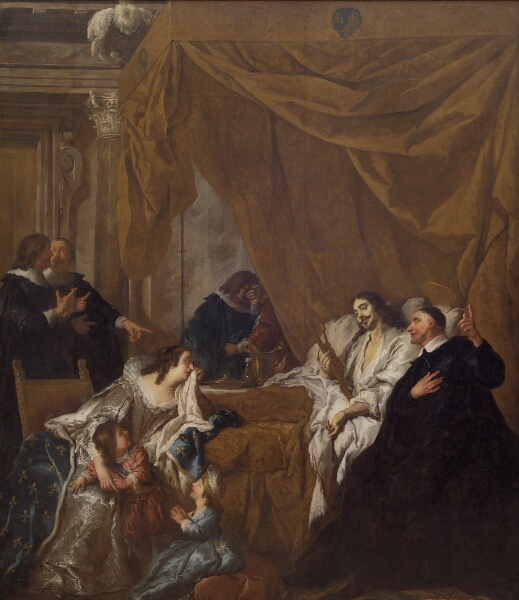 Jean Francois de Troy, Skt. Vincent de Paul ved Louis XIII´s dødsleje