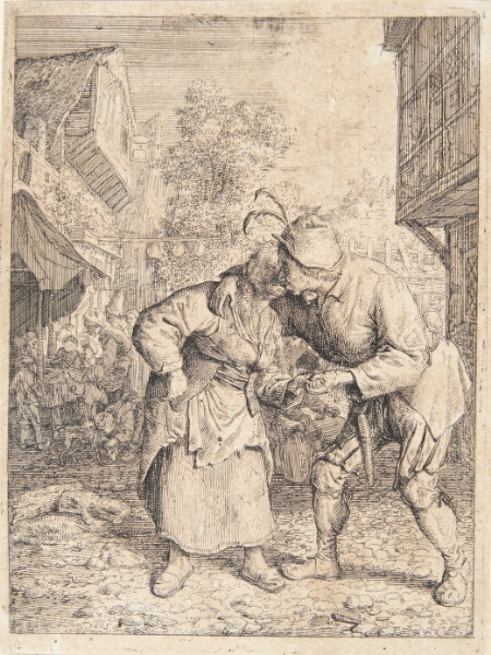 Cornelis Dusart, Et kyssende par