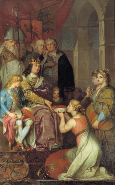 Nicolai Abildgaard, Christian I ophøjer Holsten til hertugdømme i 1474. Allegori. Maleri udført til Christiansborg Slot