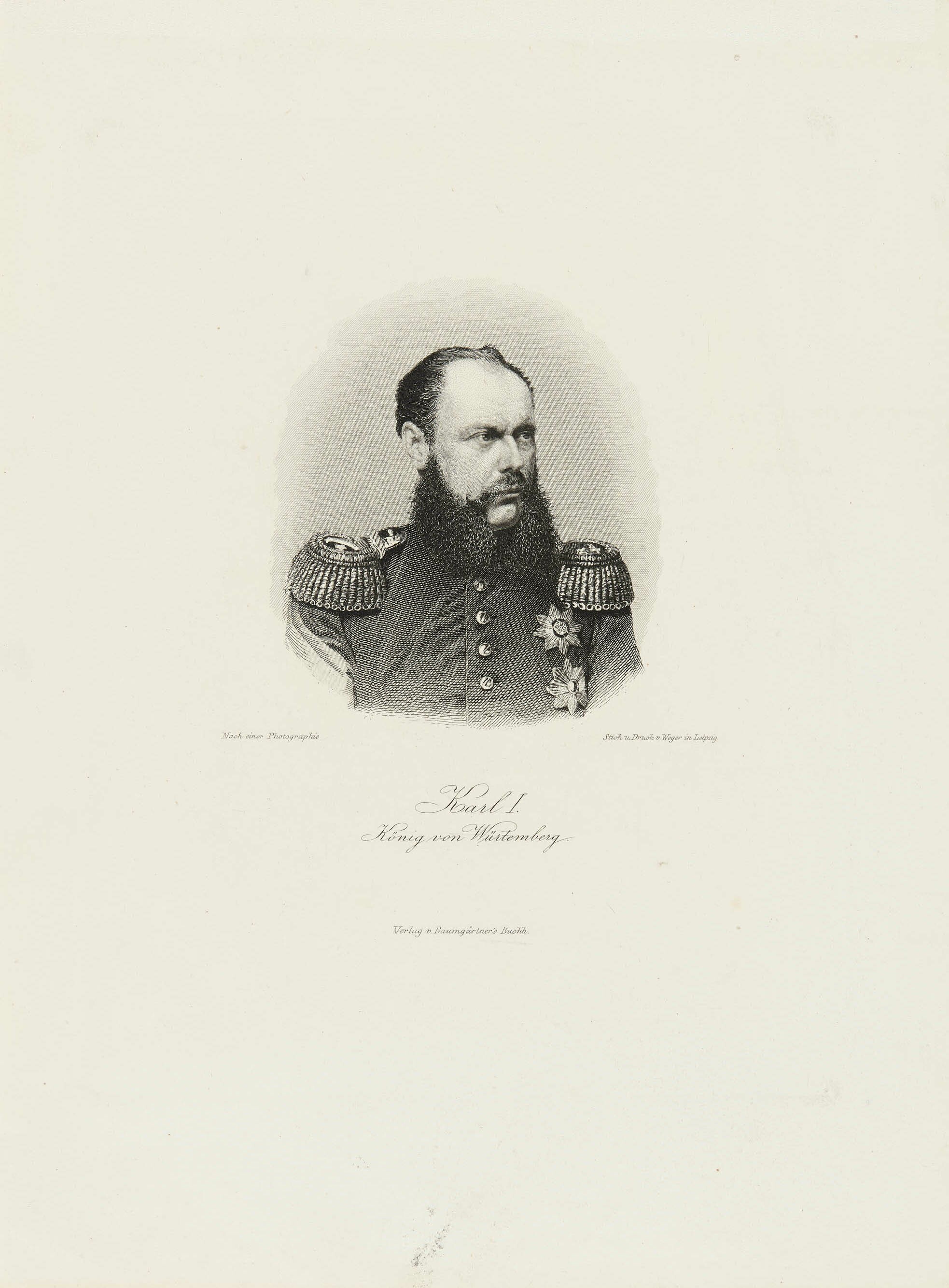 August Weger, Bildnis König Karl I. von Württemberg