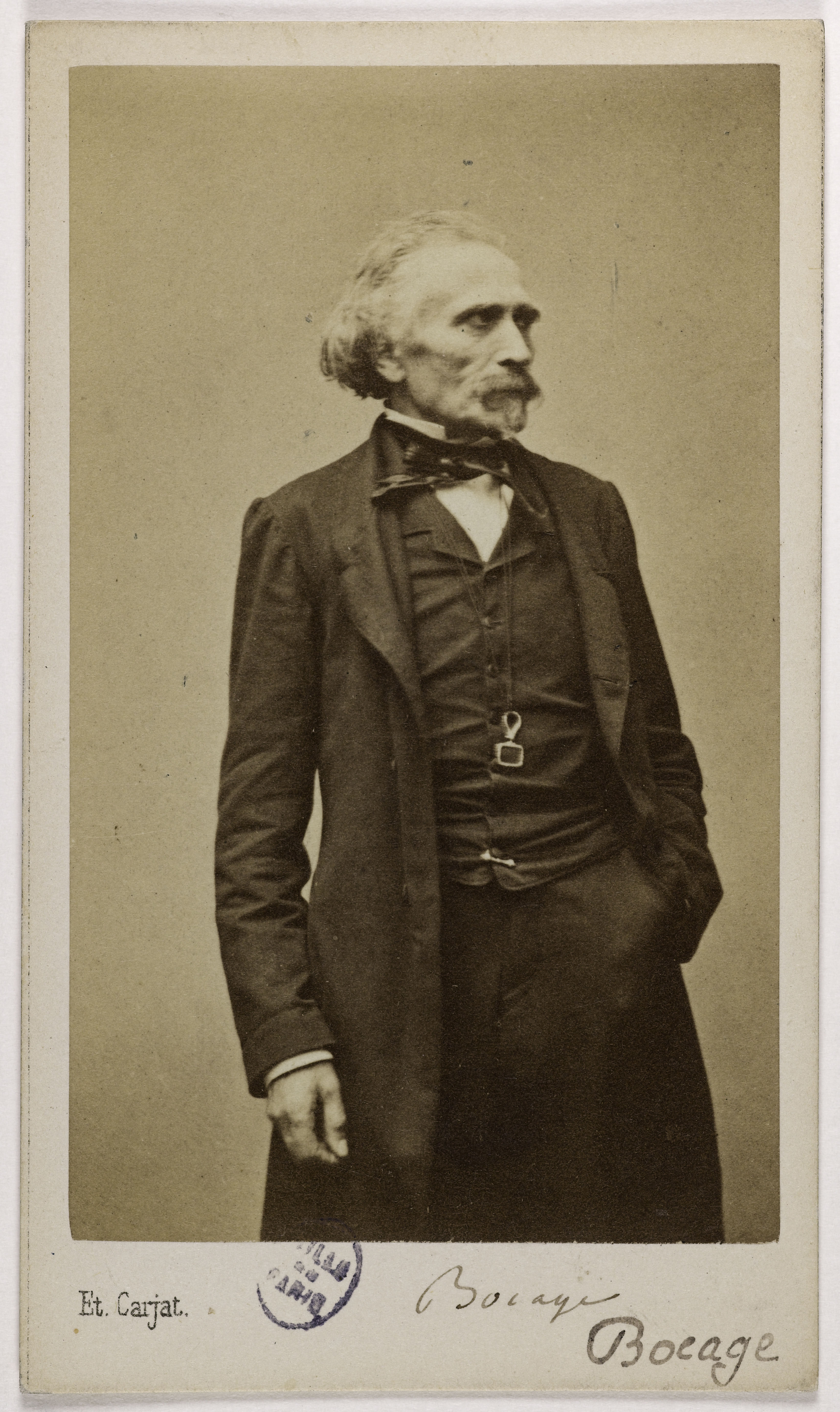 Carjat & Cie, Portrait de Pierre Tousez dit Bocage (1799-1862), (acteur, directeur du théâtre de l'Odéon)