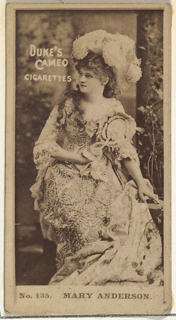 W. Duke, Sons & Co., Card Number 135, Mary Anderson, from the Actors and Actresses series (N145-4) issued by Duke Sons & Co. to promote Cameo Cigarettes