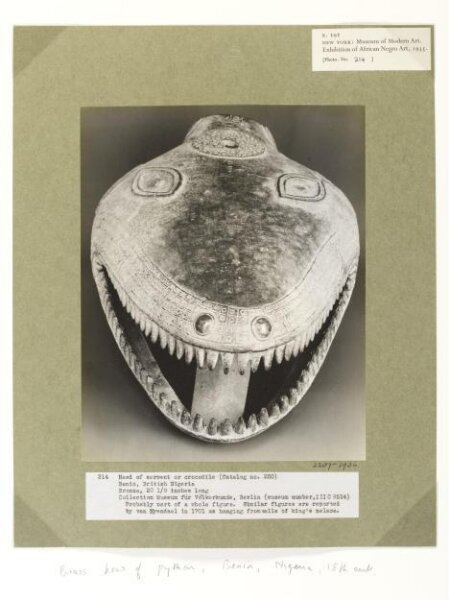 Walker Evans, Snake's Head.  Benin.