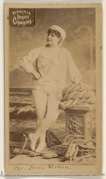 Allen & Ginter, Card 781, Irene Verona, from the Actors and Actresses series (N45, Type 2) for Virginia Brights Cigarettes