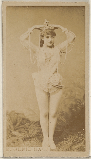 Allen & Ginter, Eugenie Raul, from the Actors and Actresses series (N45, Type 8) for Virginia Brights Cigarettes