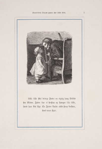 Lorenz Frølich, Illustration til "Hvorledes Dagen gaaer for Lille Lise"