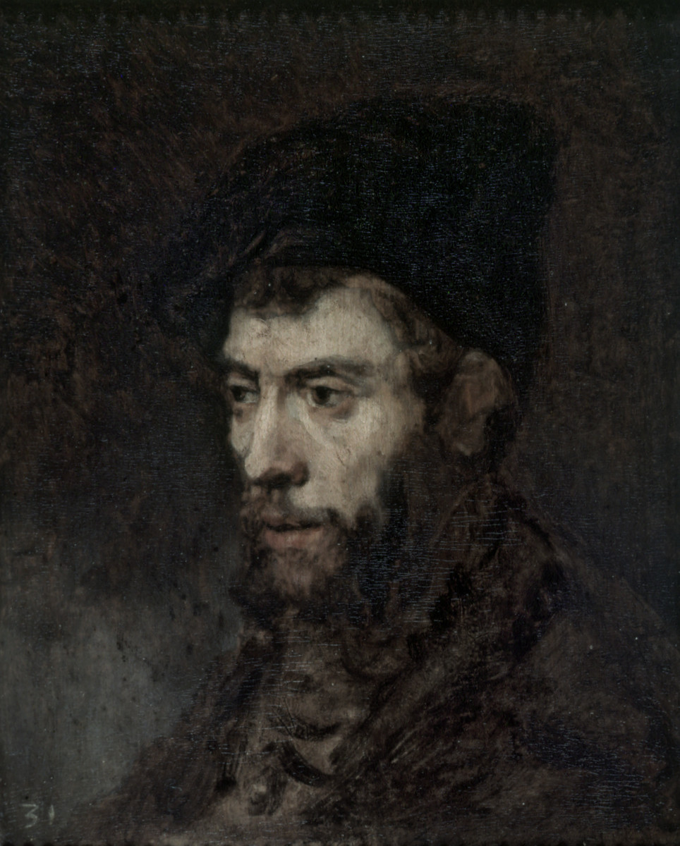 Rembrandt, Man in a Beret looking Left