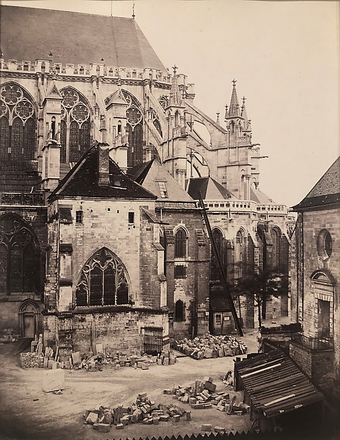 Charles Marville, East End, Troyes Cathedral under Restoration, France
