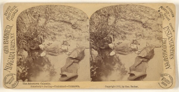 George Barker, The Johnstown Calamity. Somebody's Darling - Unclaimed - Unknown.