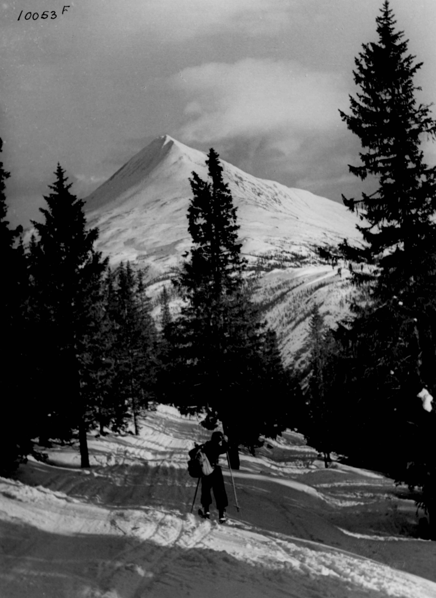 Anders Beer Wilse, Friluftsliv/sport, vinter, sno, Gaustatoppen.