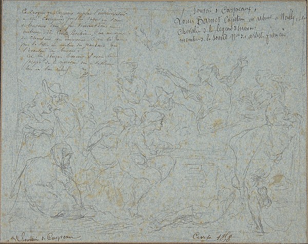 Jean-Baptiste Carpeaux, Scene in a Tavern at Civita Vecchia