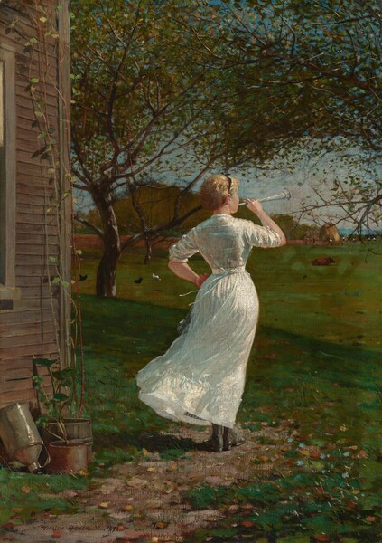 Winslow Homer, The Dinner Horn (Blowing the Horn at Seaside)