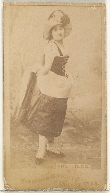 Allen & Ginter, Fräulein Ilga, from the Actors and Actresses series (N45, Type 1) for Virginia Brights Cigarettes