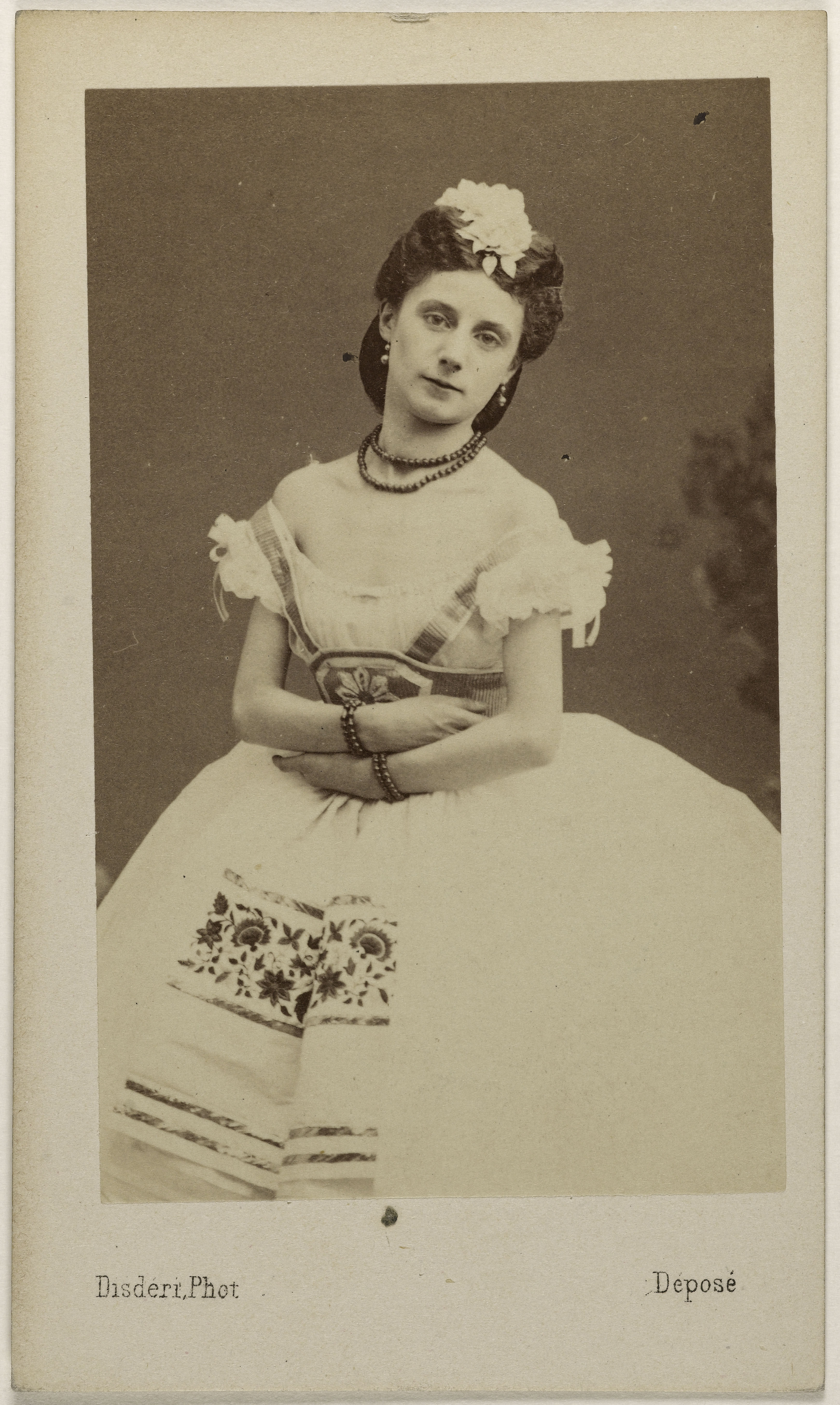 André-Adolphe-Eugène Disdéri, Portrait de Beaugrand, Léontine, (danseuse)