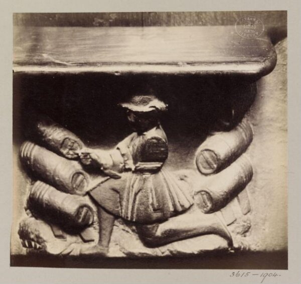 Atget, Jean-Eugène-Auguste, Church of SS Gervais et Protais, Miserere Seat, XVI Century, Paris, France