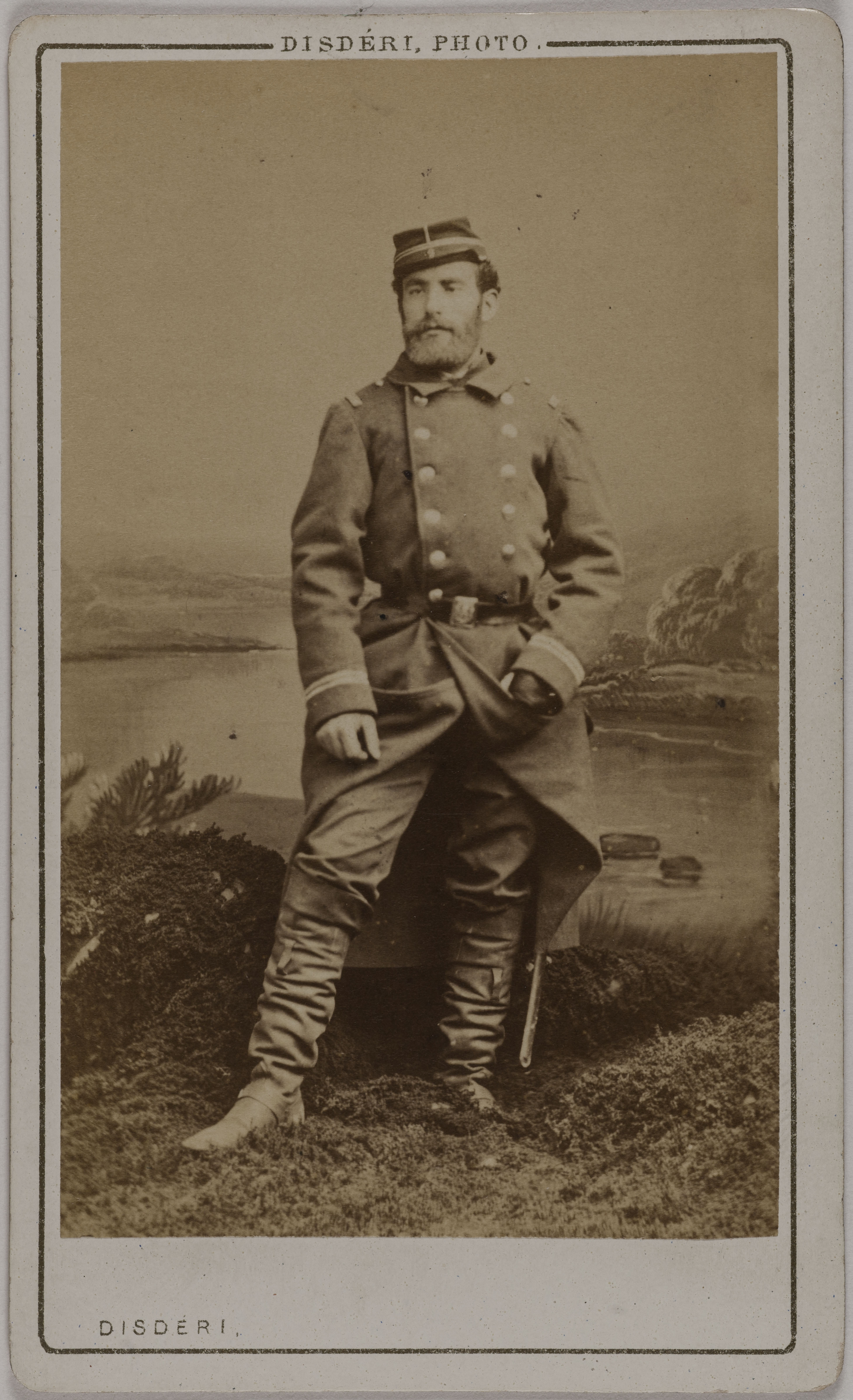 André-Adolphe-Eugène Disdéri, Portrait de Joseph Anthoria (?) (Lieutenant du 9e bataillon de Mobiles)