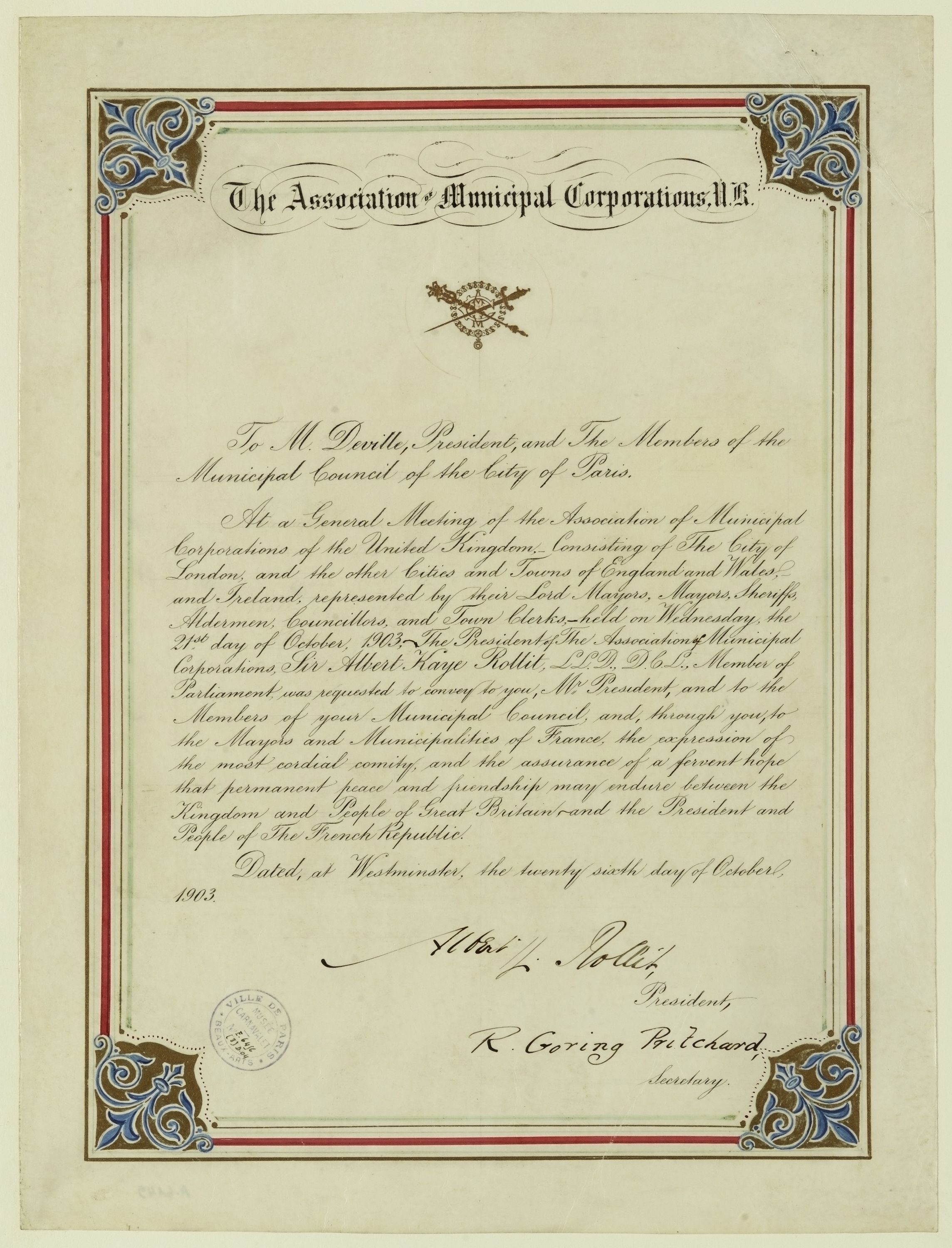 Anonyme, The Association Municipal Corporations,