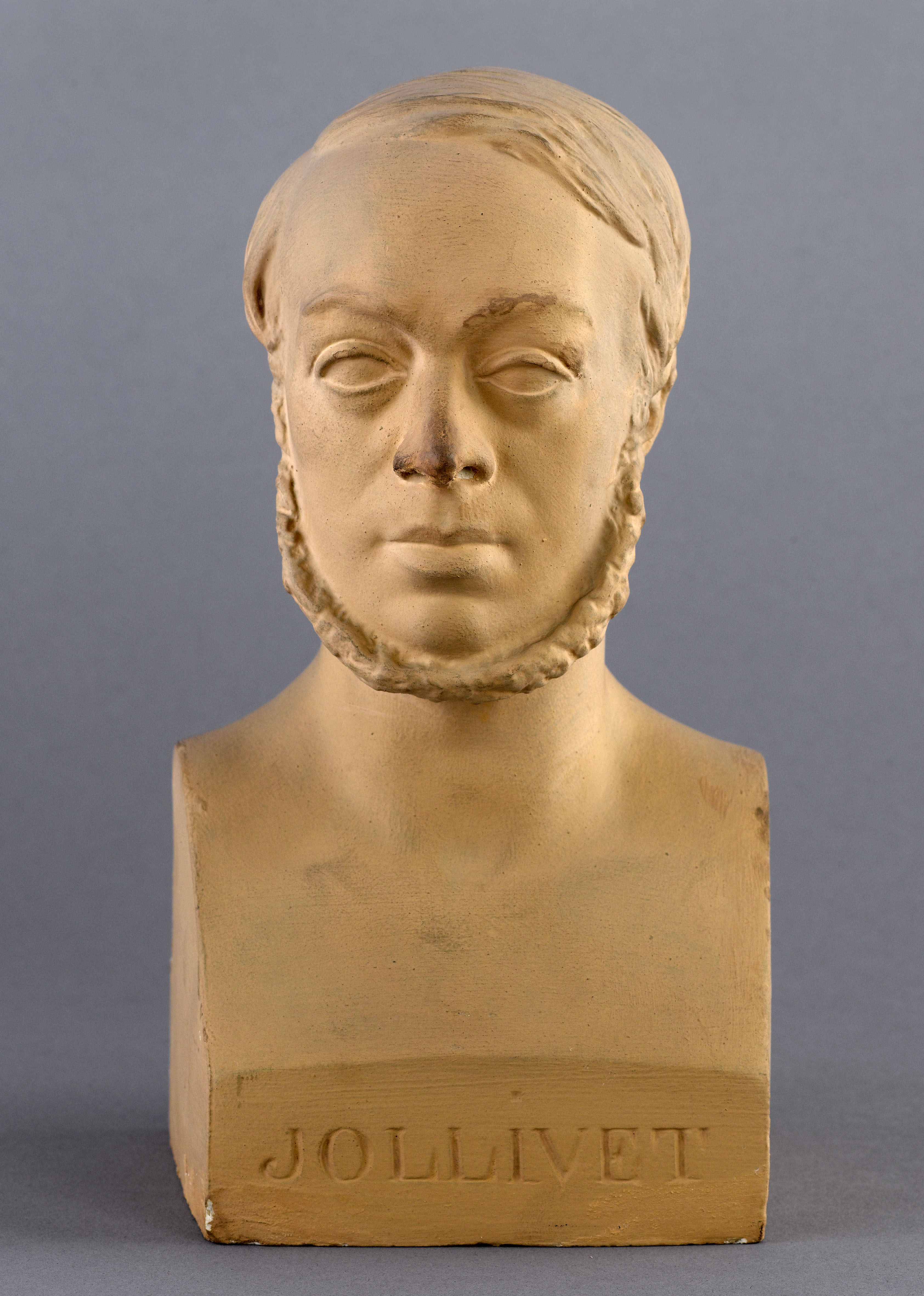 Jean Pierre Dantan, Portrait sérieux du peintre Pierre-Jules Jollivet (1794-1871)