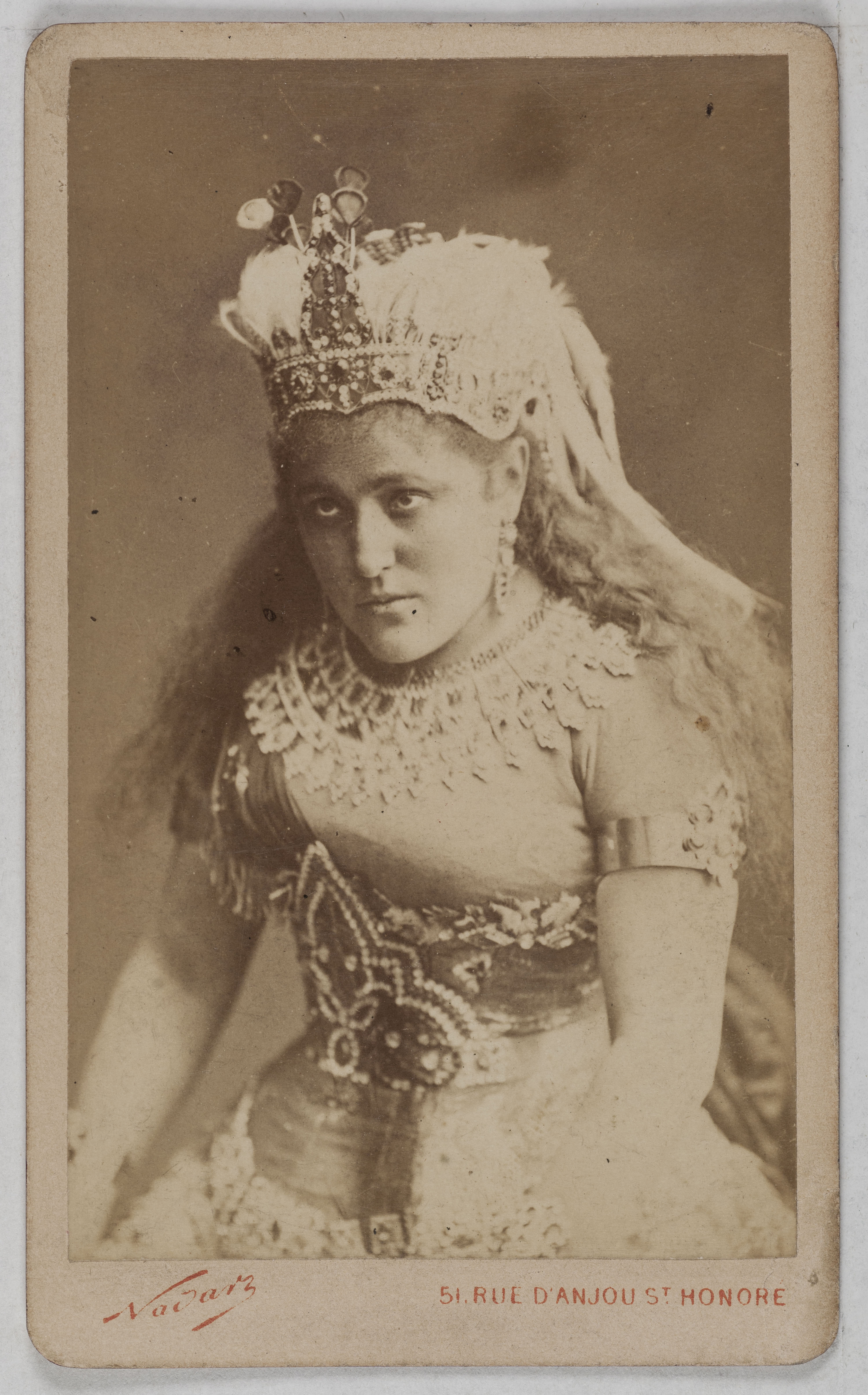 Atelier Nadar, Portrait de Gabrielle Krauss (1842-1906), duchesse de San Teodoro, chanteuse lyrique