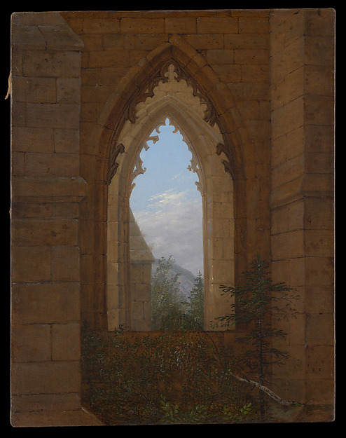 Carl Gustav Carus, Gothic Windows in the Ruins of the Monastery at Oybin