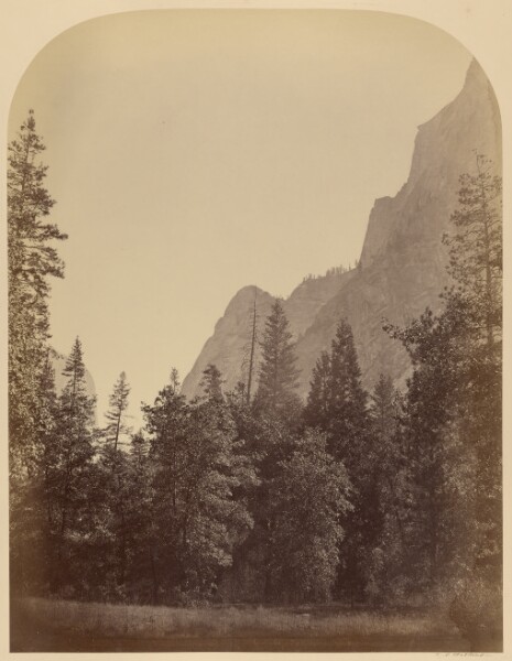 Carleton Watkins, Outline View of the Half Dome - 4967 ft., Yo Semite