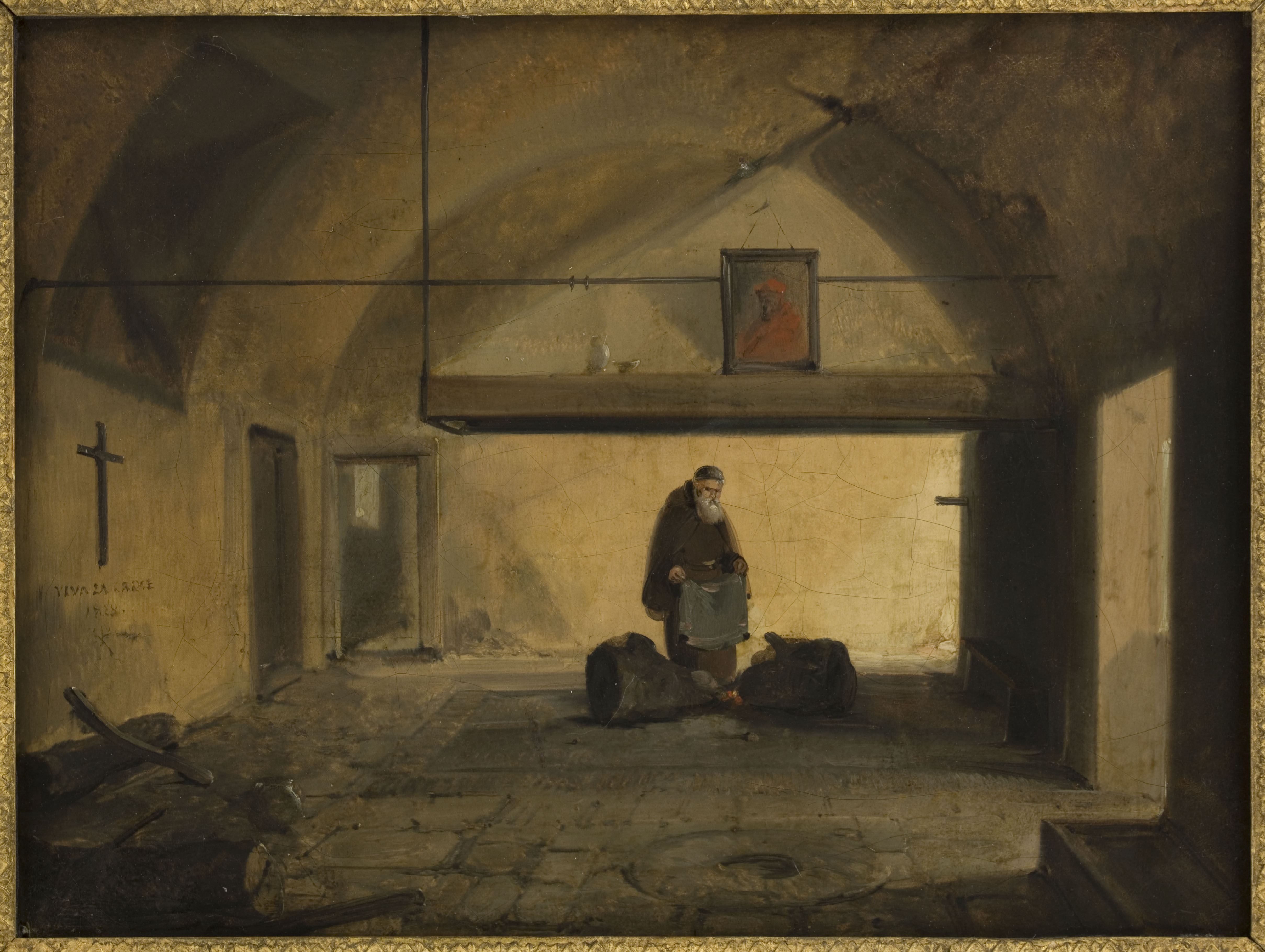 François Marius Granet, Un moine dans une salle voûtée