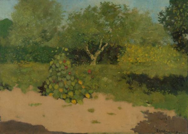 Richard Nicolaüs Roland Holst, Corner of a Garden with Nasturtiums